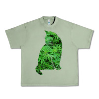 Oil Green funny cannabis & cat lover marijuana weed smoker art t shirt Urban Heavy Tee - linhVisuals