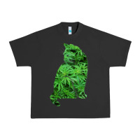Pigment Black funny cannabis & cat lover marijuana weed smoker art t shirt Urban Heavy Tee - linhVisuals