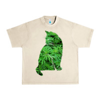 Sandshell funny cannabis & cat lover marijuana weed smoker art t shirt Urban Heavy Tee - linhVisuals