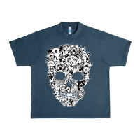 Midnight Navy funny pitbull skull dog skeleton halloween t shirt Urban Heavy Tee - linhVisuals