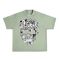 Oil Green funny pitbull skull dog skeleton halloween t shirt Urban Heavy Tee - linhVisuals