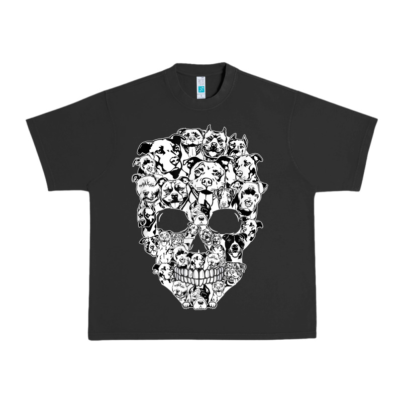 Funny Pitbull Skull Dog Skeleton Halloween T Shirt Urban Heavy Tee by linhVisuals | Teevron