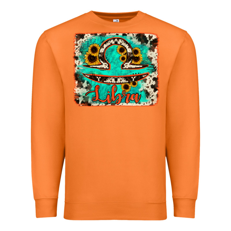 Libra Turquoise Cowhide Premium Sweatshirt by RanaPortraitStore | Teevron