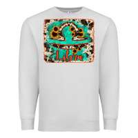 Dove Grey libra turquoise cowhide Premium Sweatshirt - RanaPortraitStore