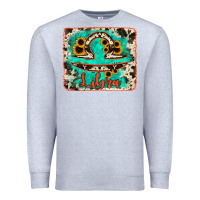 Heather Grey libra turquoise cowhide Premium Sweatshirt - RanaPortraitStore