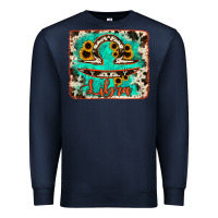 Navy libra turquoise cowhide Premium Sweatshirt - RanaPortraitStore