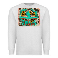 Oatmeal Heather libra turquoise cowhide Premium Sweatshirt - RanaPortraitStore