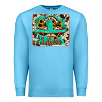 Ocean Blue libra turquoise cowhide Premium Sweatshirt - RanaPortraitStore