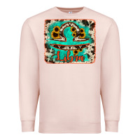Pale Pink libra turquoise cowhide Premium Sweatshirt - RanaPortraitStore