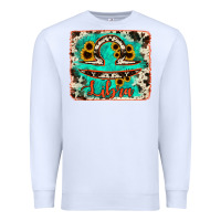 White libra turquoise cowhide Premium Sweatshirt - RanaPortraitStore