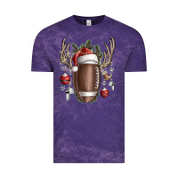 Cloud Purple christmas football Vintage Tee - SublimationCraftShop