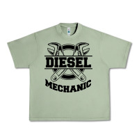 Oil Green diesel mechanic Urban Heavy Tee - linhVisuals