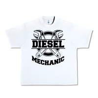 White diesel mechanic Urban Heavy Tee - linhVisuals