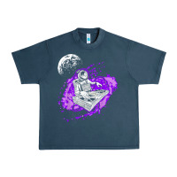 Midnight Navy techno astronaut electronic music rave festival raver t shirt Urban Heavy Tee - linhVisuals