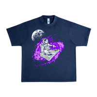 Navy techno astronaut electronic music rave festival raver t shirt Urban Heavy Tee - linhVisuals