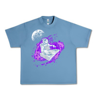 Pebble Blue techno astronaut electronic music rave festival raver t shirt Urban Heavy Tee - linhVisuals