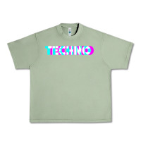 Oil Green techno music t shirt Urban Heavy Tee - linhVisuals