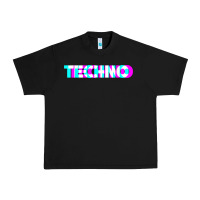 Black techno music t shirt Urban Heavy Tee - linhVisuals