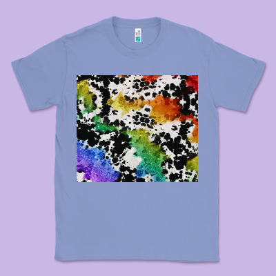 Rainbow Pride Cowhide Tumbler Classic Tee Designed By Fadigitalartstudio