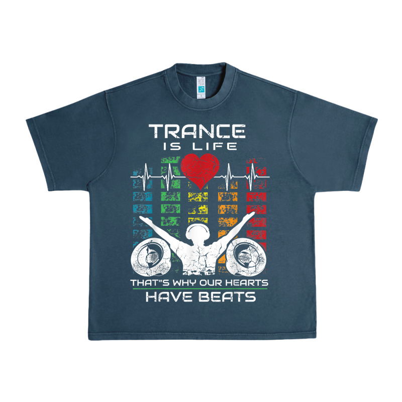 Trance Music Retro Vintage Dj Gift T Shirt Urban Heavy Tee by linhVisuals | Teevron