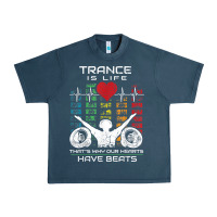 Midnight Navy trance music retro vintage dj gift t shirt Urban Heavy Tee - linhVisuals