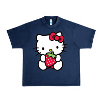 Navy kitty Urban Heavy Tee - linhVisuals