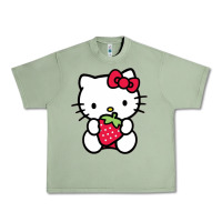 Oil Green kitty Urban Heavy Tee - linhVisuals