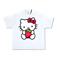 White kitty Urban Heavy Tee - linhVisuals