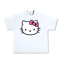 White kitty Urban Heavy Tee - linhVisuals
