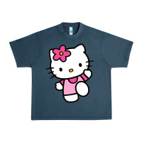 Midnight Navy kitty Urban Heavy Tee - linhVisuals