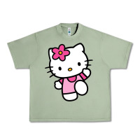 Oil Green kitty Urban Heavy Tee - linhVisuals