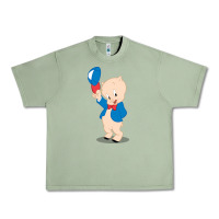 Oil Green porky pig Urban Heavy Tee - linhVisuals