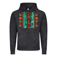 Vintage Black serape aztec leopard and turquoise glitter with gemstone brushstroke Vintage Hoodie - Artiststas