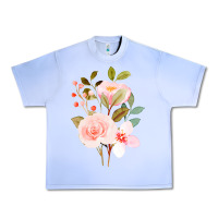 Grape Ice Bouquet Floral Urban Heavy Tee - linhVisuals