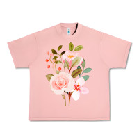 Salmon Bouquet Floral Urban Heavy Tee - linhVisuals
