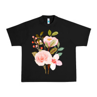 Black Bouquet Floral Urban Heavy Tee - linhVisuals