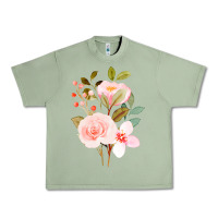 Oil Green Bouquet Floral Urban Heavy Tee - linhVisuals