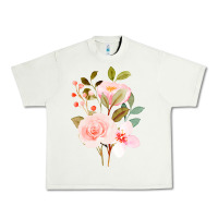 Pistachio Bouquet Floral Urban Heavy Tee - linhVisuals