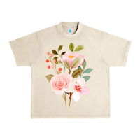 Sandshell Bouquet Floral Urban Heavy Tee - linhVisuals