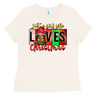Bone just a girl who loves christmas Ladies Tee - CowhideDigitalArt