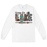 White living on lake time Long Sleeve Tee - CowhideDigitalArt