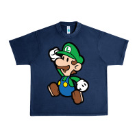 Navy paper luigi Urban Heavy Tee - linhVisuals