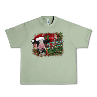Oil Green merry christmas cow Urban Heavy Tee - CowhideDigitalArt