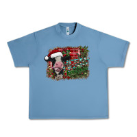 Pebble Blue merry christmas cow Urban Heavy Tee - CowhideDigitalArt