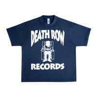 Navy death row record Urban Heavy Tee - linhVisuals