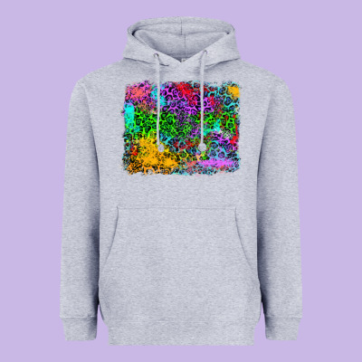 Colorful Leopard Background Heavyweight Hoodie Designed By Ranaportraitstore