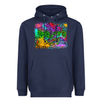 Navy colorful leopard background Heavyweight Hoodie - RanaPortraitStore