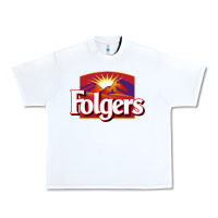 White folgers Urban Heavy Tee - linhVisuals