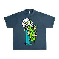 Midnight Navy skull pez Urban Heavy Tee - linhVisuals