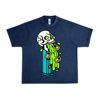 Navy skull pez Urban Heavy Tee - linhVisuals